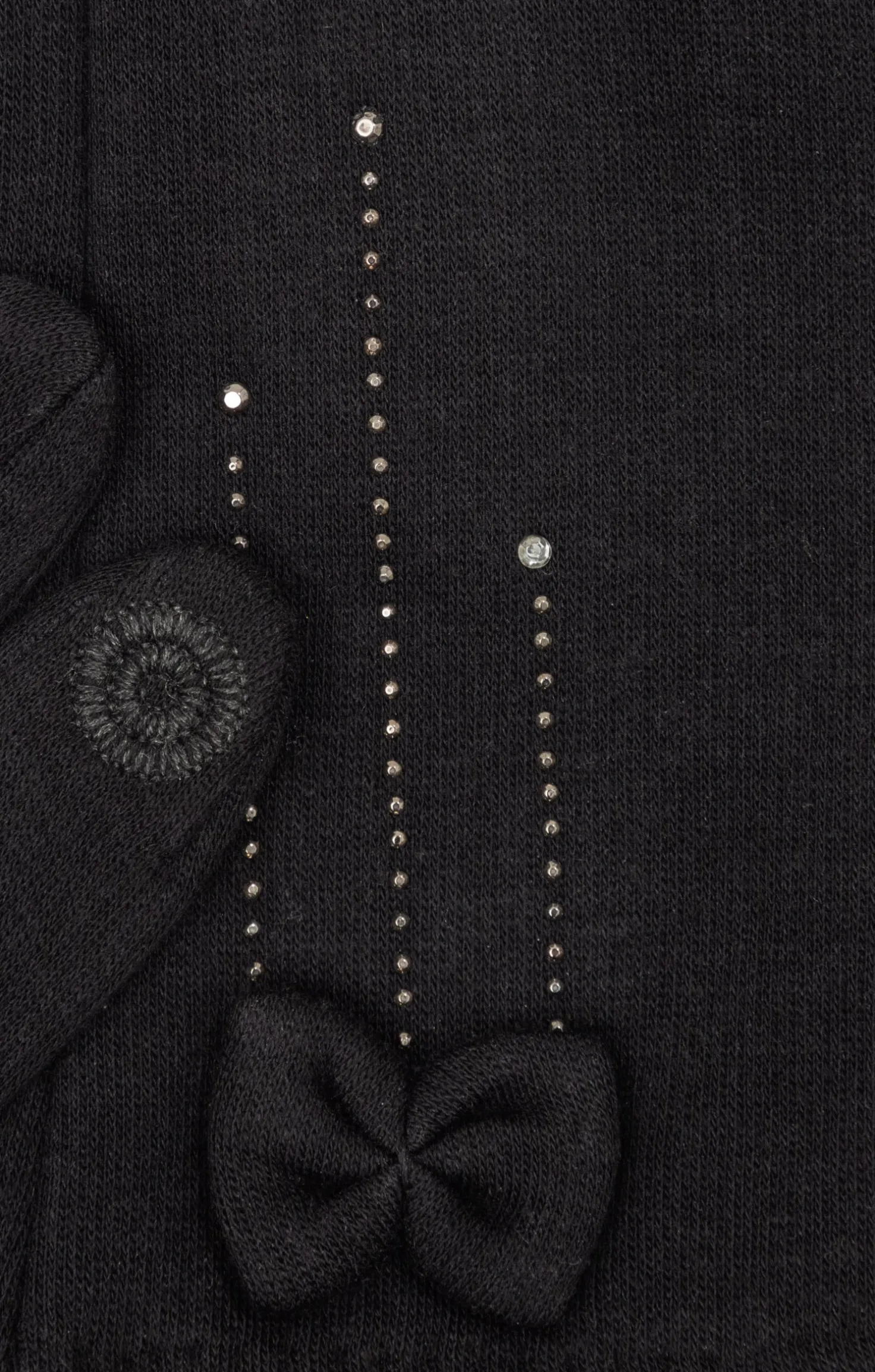 Gants tricot détail nœud -