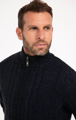 Gilet côte doublé sherpa -