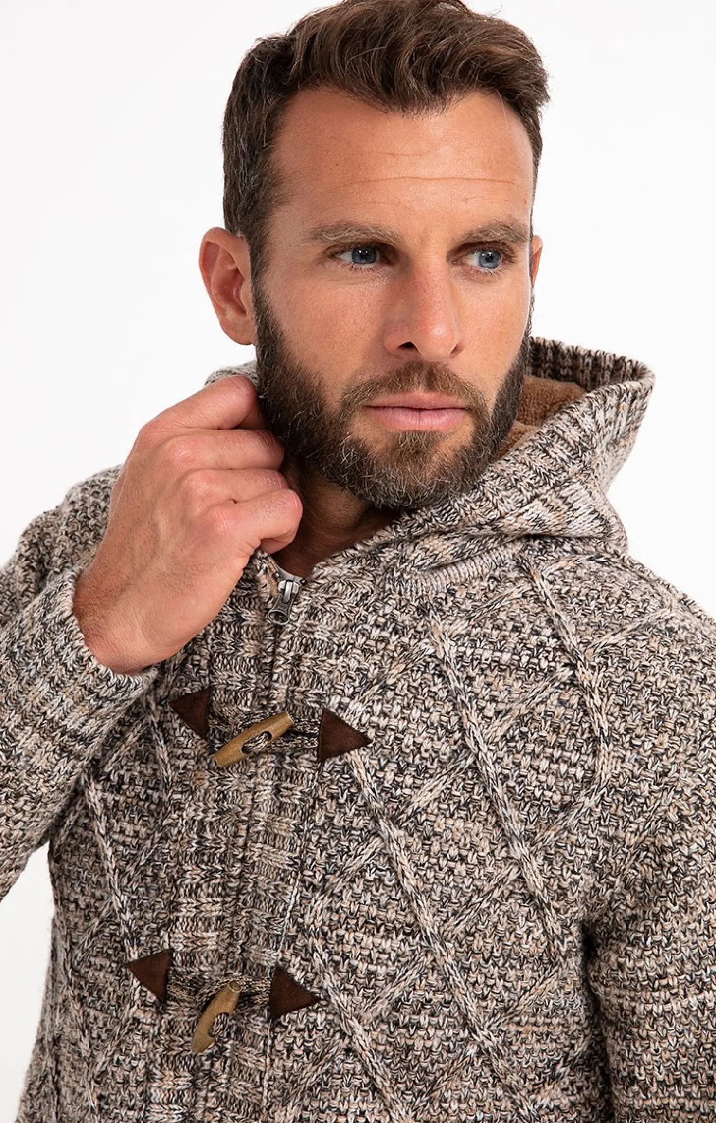Gilet doublé sherpa avec capuche -