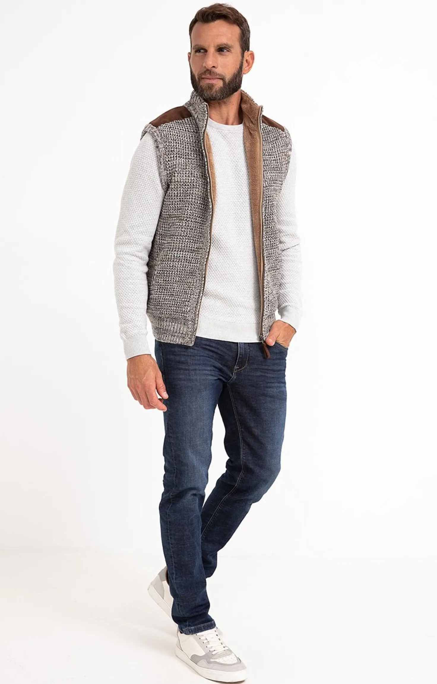 Gilet sans manche doublé sherpa -
