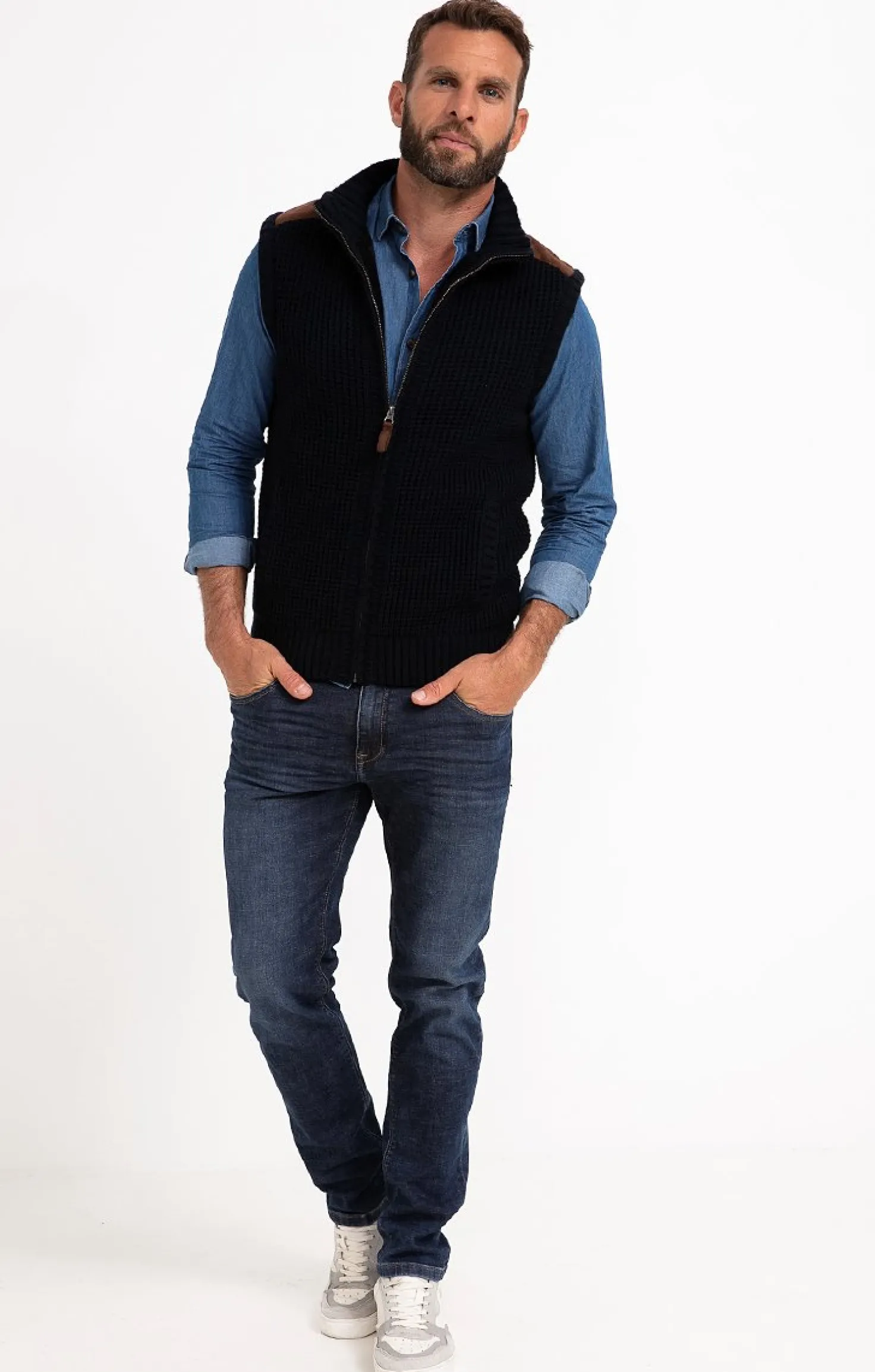 Gilet sans manche doublé sherpa -