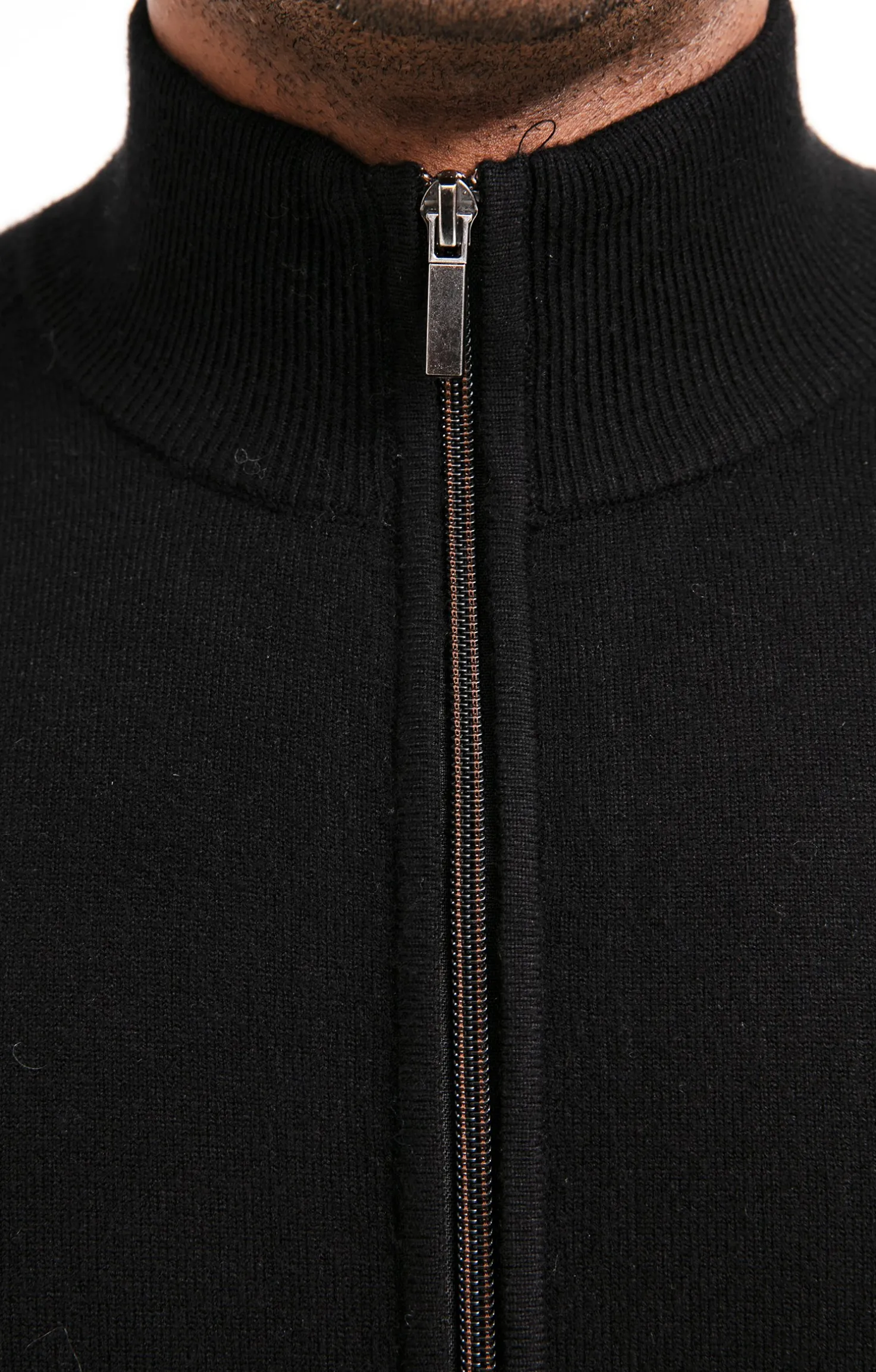 Gilet uni détails camel -