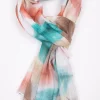 Grand foulard léger imprimé tissé -