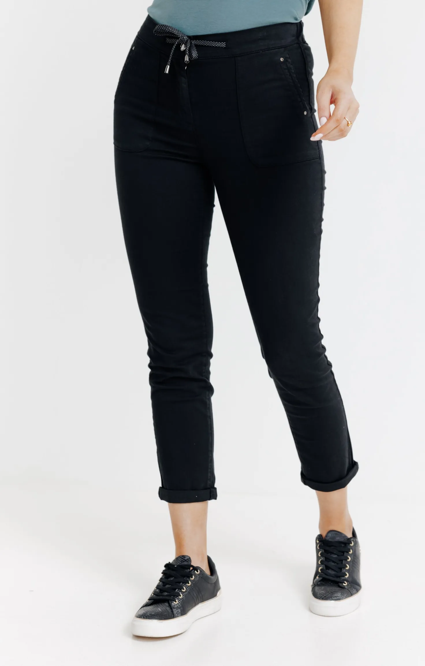 Jogging coton stretch élastiqué dos -