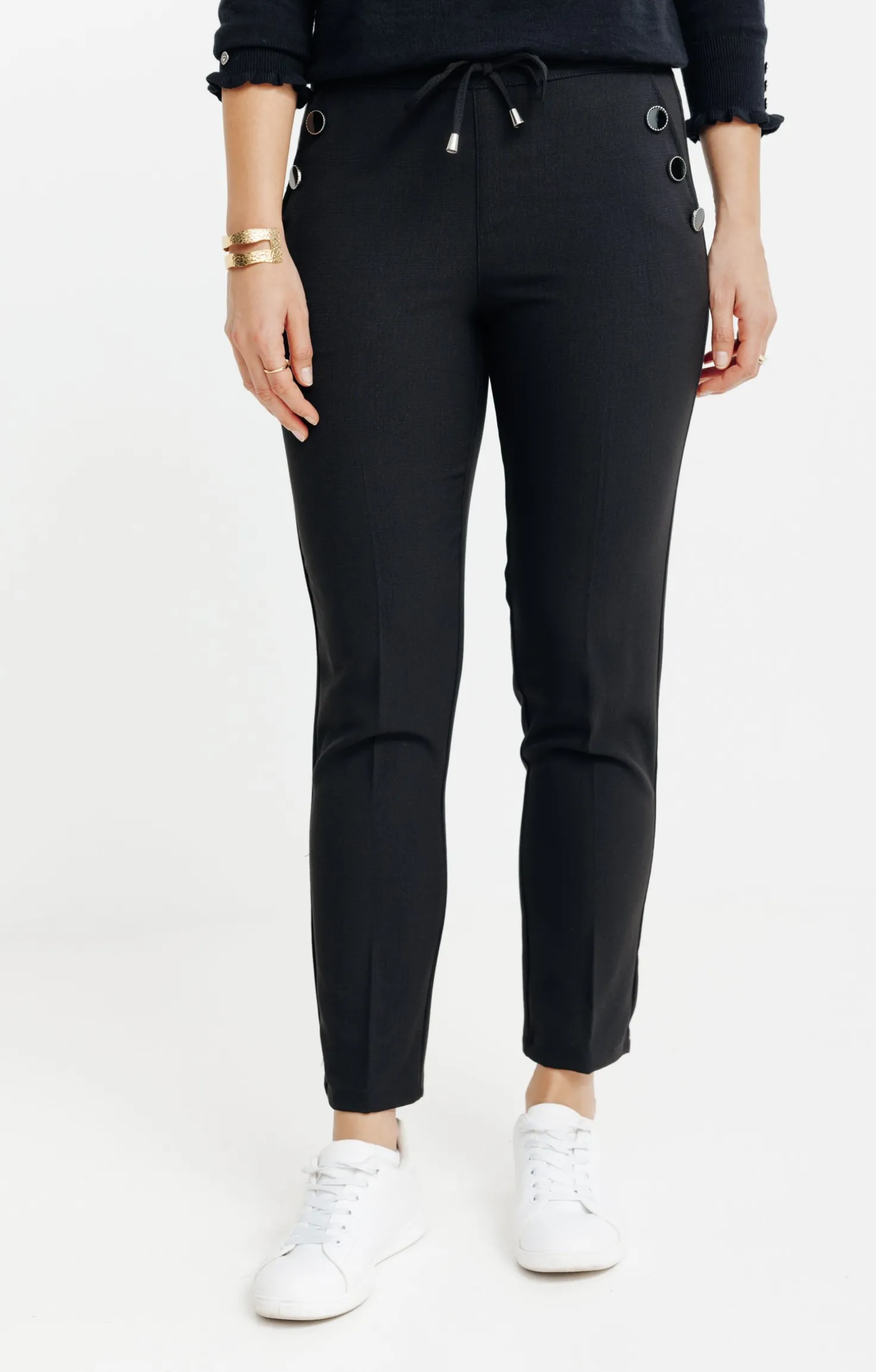 Jogging fluide détail bouton -