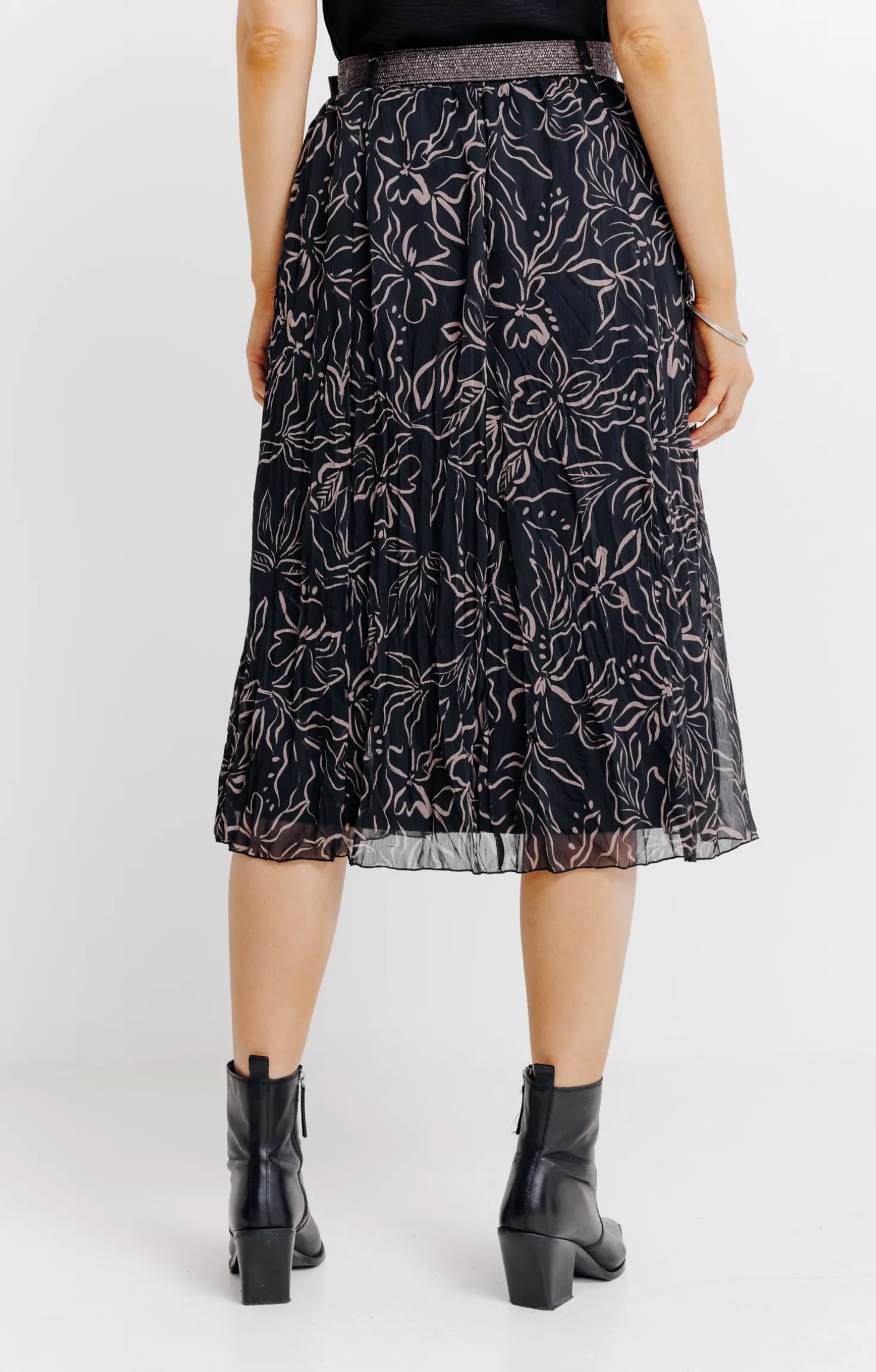 JUPE LONGUE DOUBLE AVEC CEINTURE -