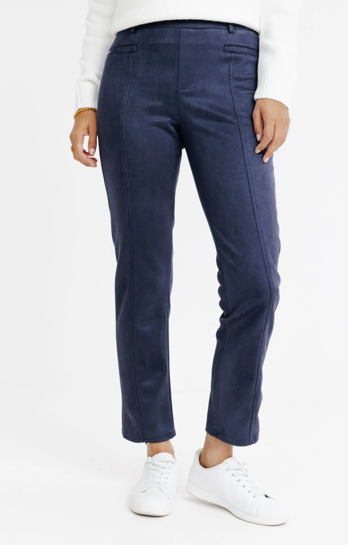 legging suédine détail clous -