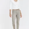 Pantalon 7/8 avec ceinture similicuir -