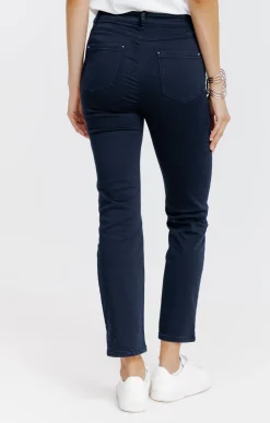 Pantalon 7/8 coton détail clous poches -