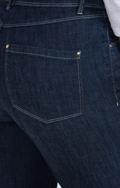 Pantalon 7/8 denim brut zippé -