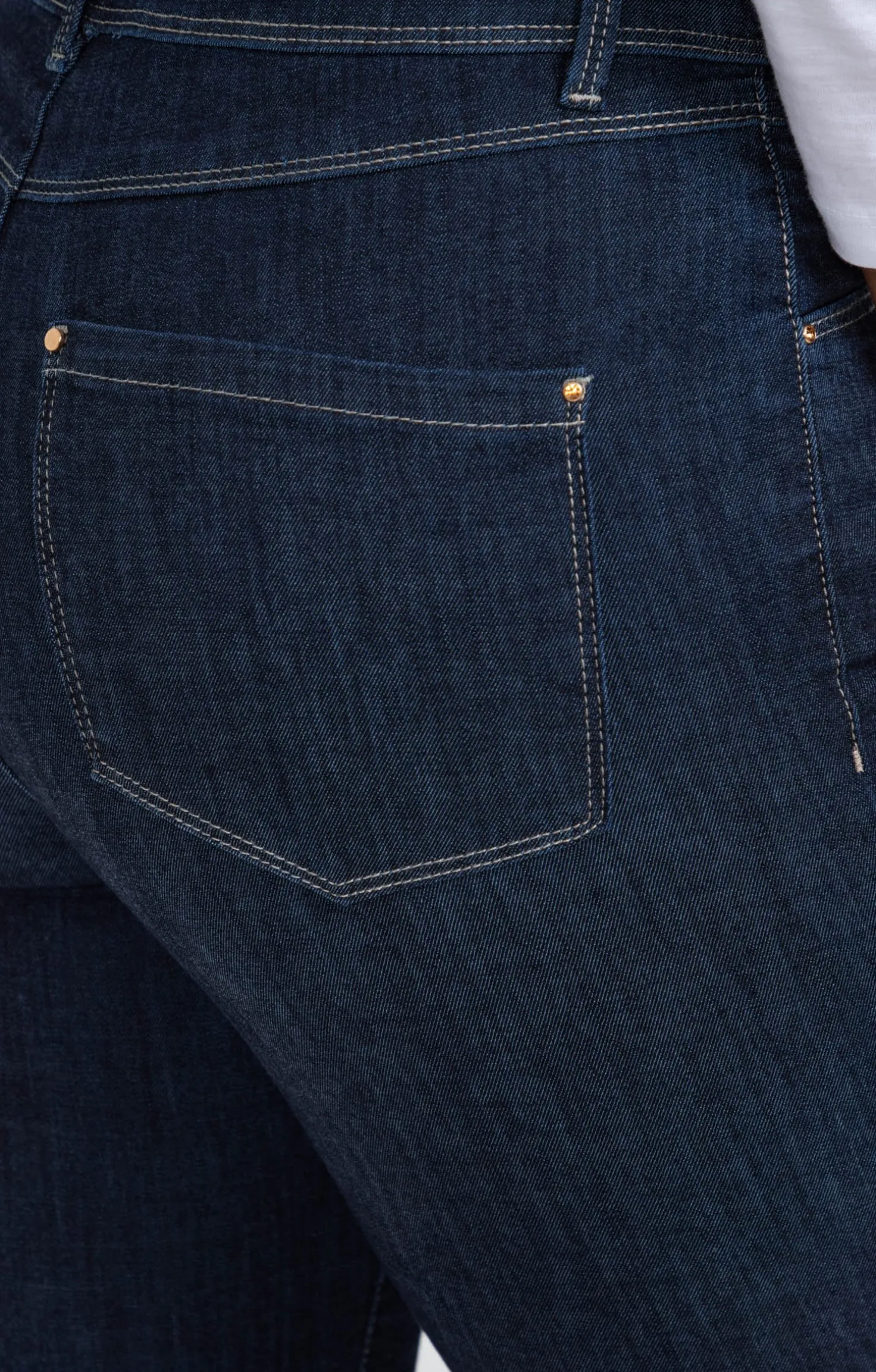 Pantalon 7/8 denim brut zippé -