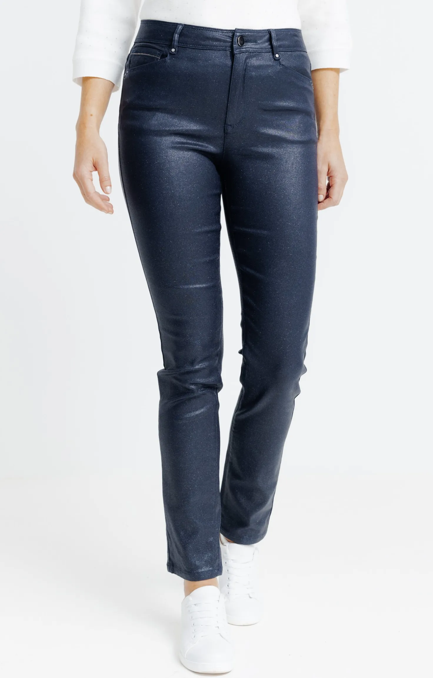 Pantalon aspect irisé -