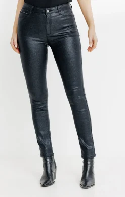 Pantalon aspect irisé -