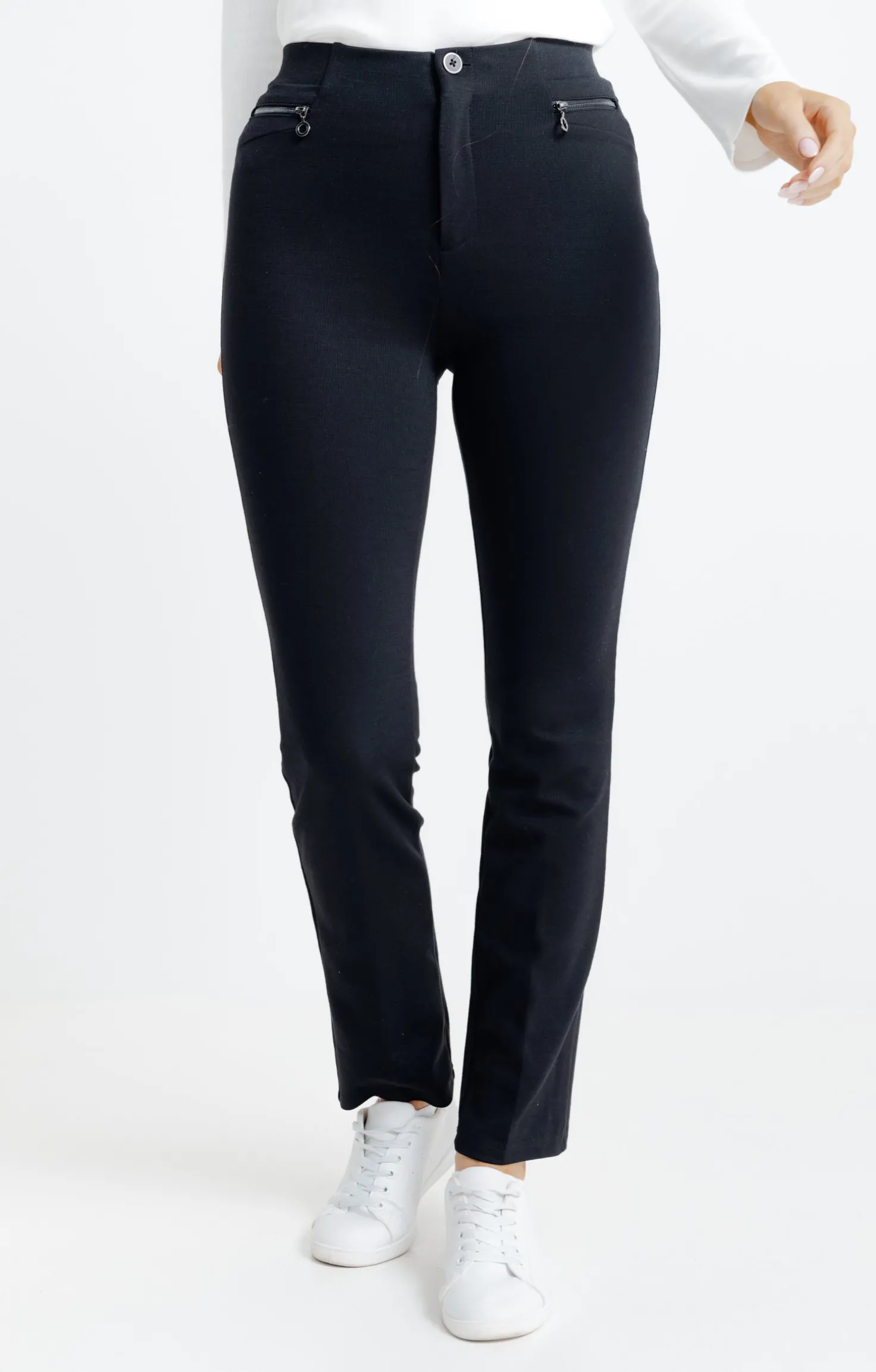 Pantalon droit en maille -