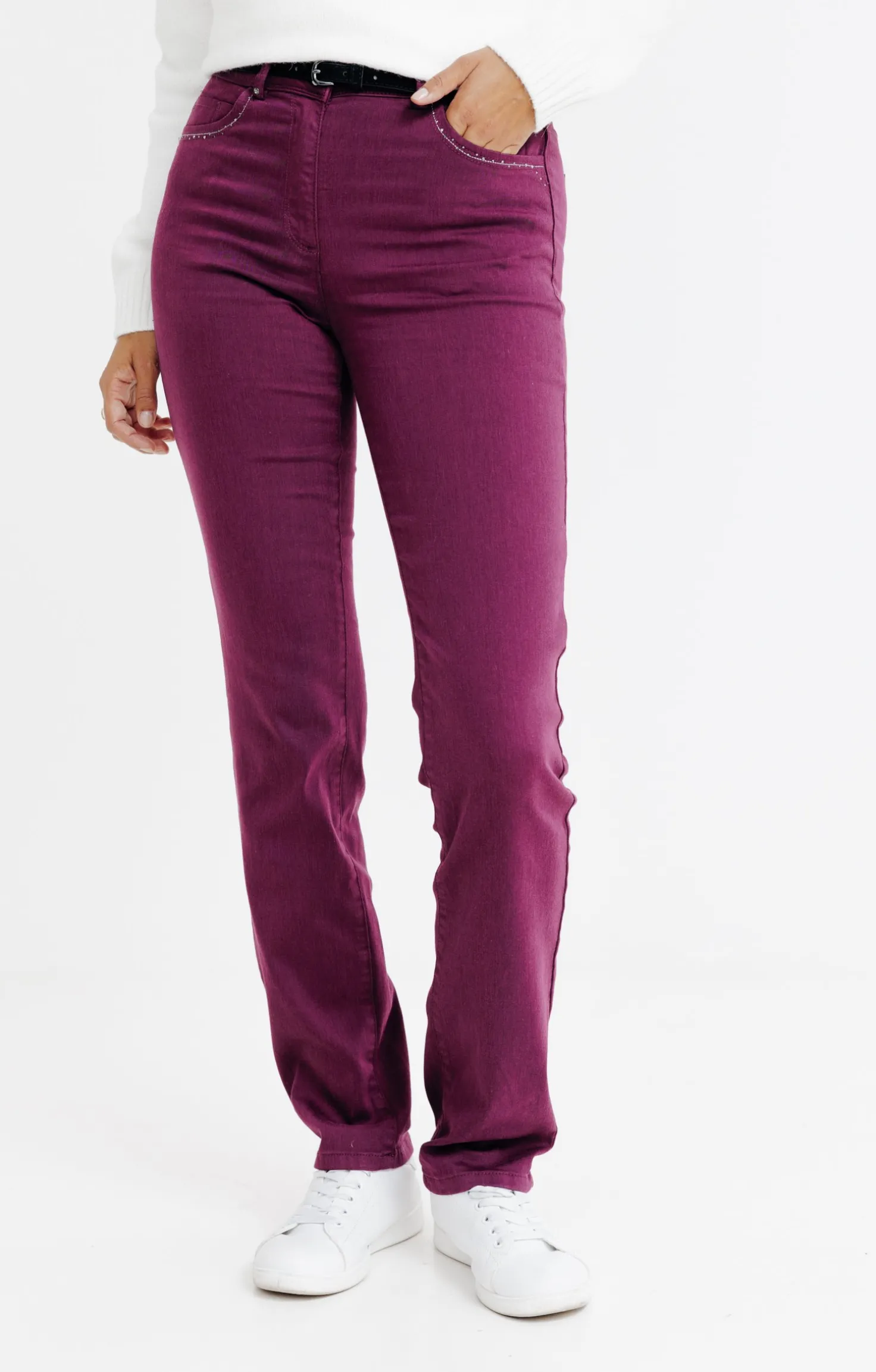 Pantalon détail strass -