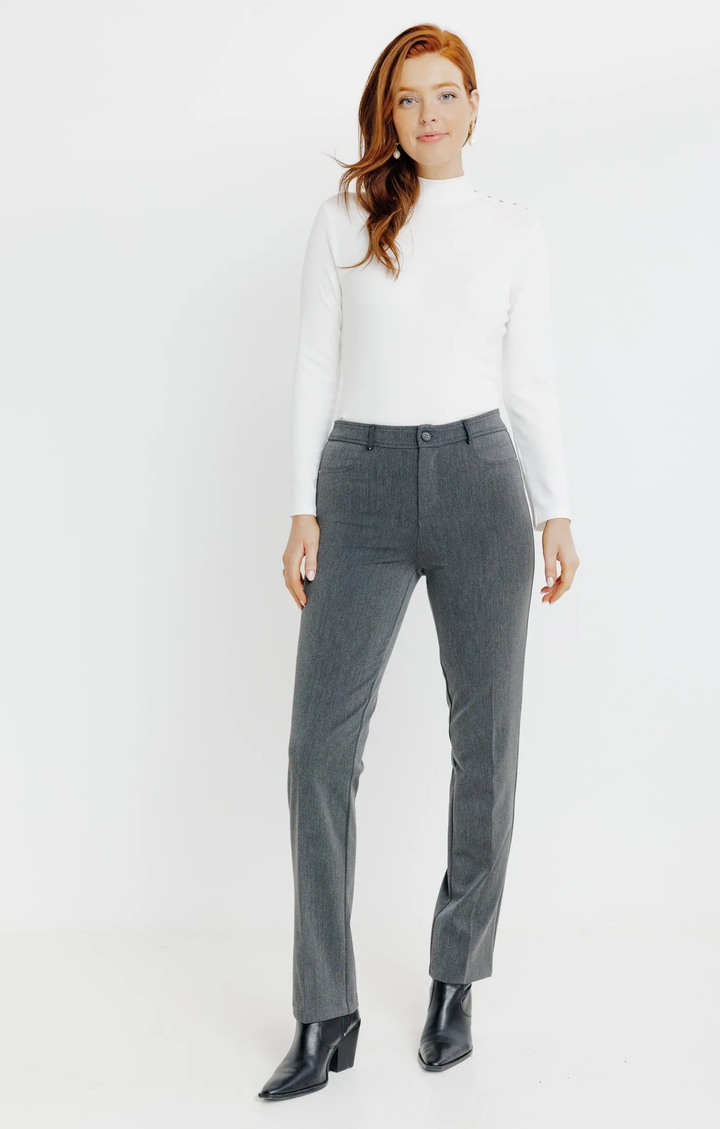 Pantalon montage lorenzo détails strass -