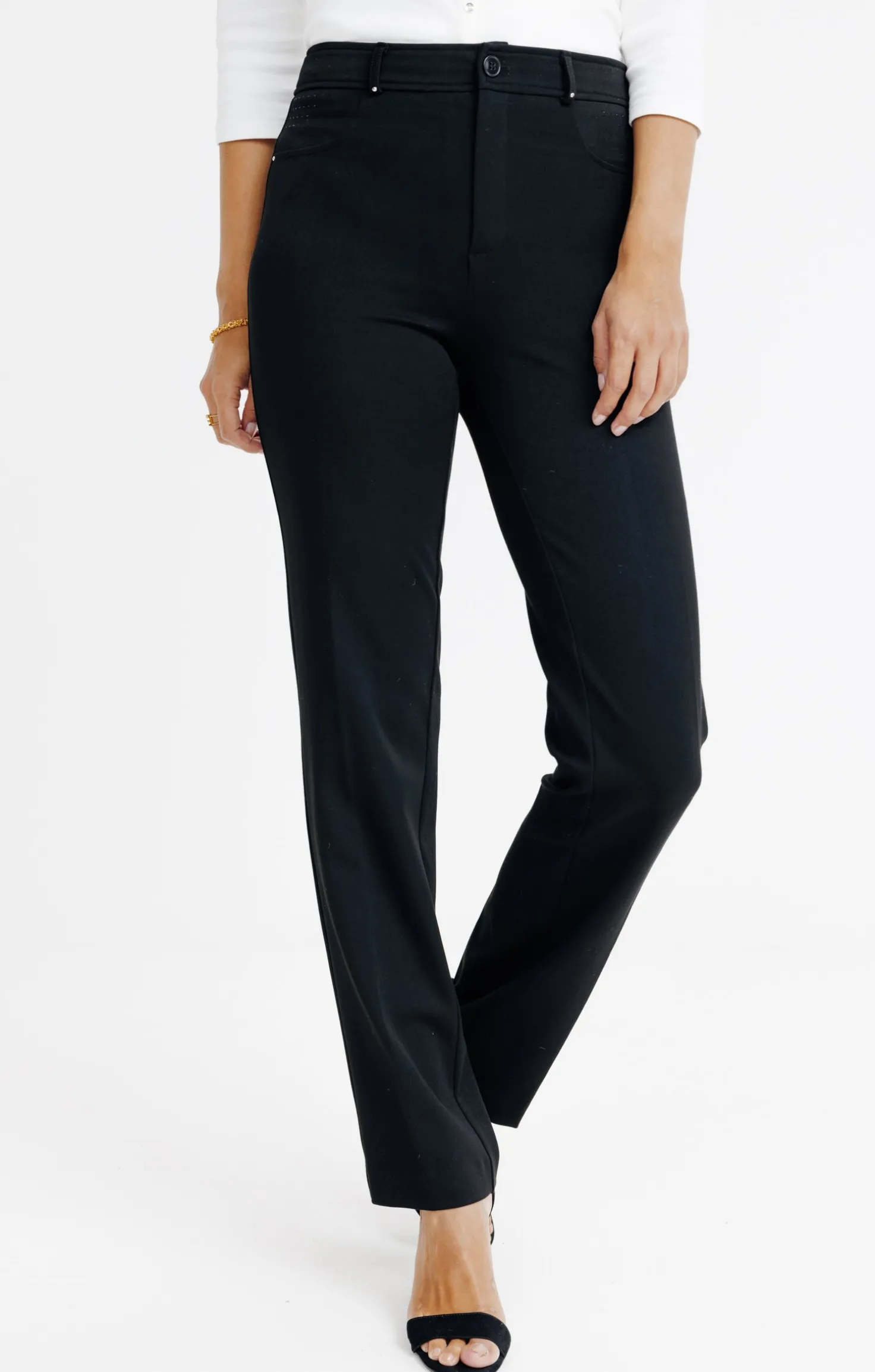 Pantalon montage lorenzo détails strass -