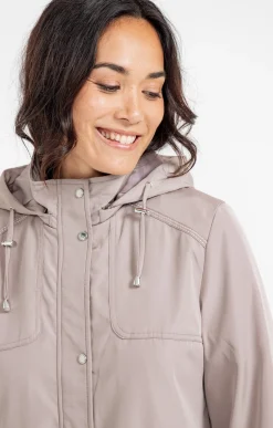 Parka col montant avec capuche amovible -