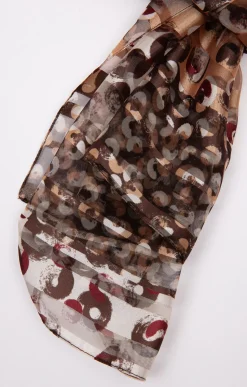 Petit foulard avec bande satin -