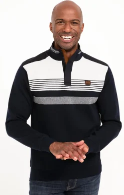 Polo col montant manches longues Blanco -