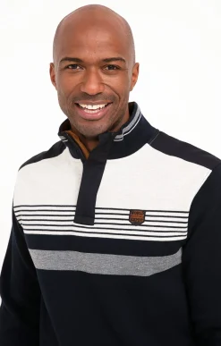 Polo col montant manches longues Blanco -