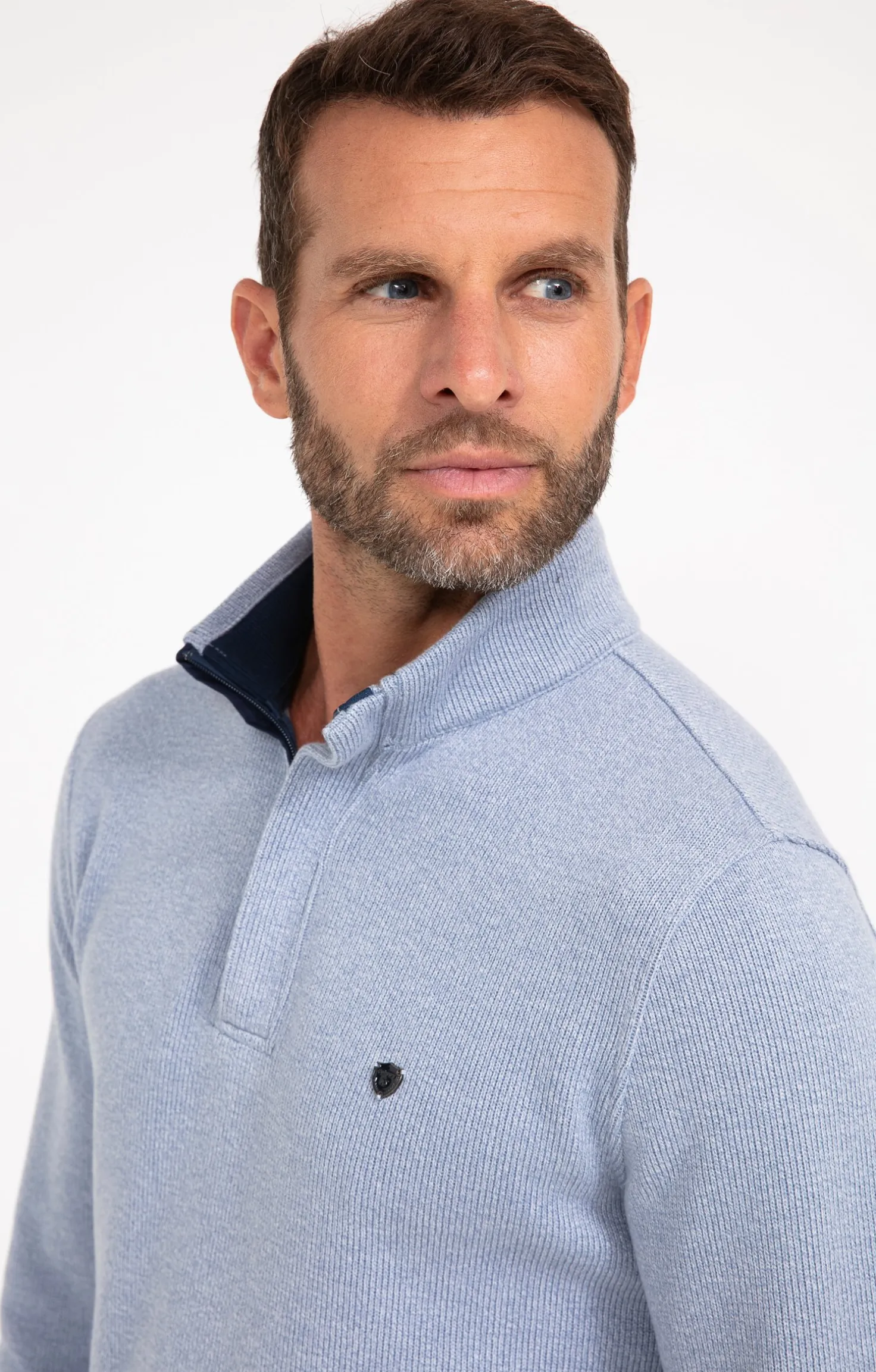 Polo col montant manches longues Chaud -