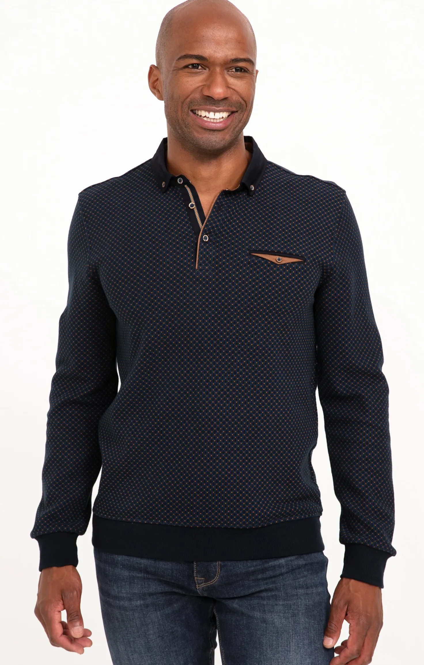 Polo manches longues Mini Print -