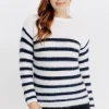 Pull bicolore rayé -