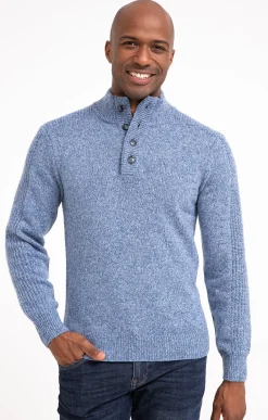 Pull col montant boutonné -
