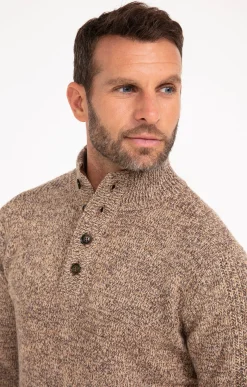 Pull col montant boutonné -