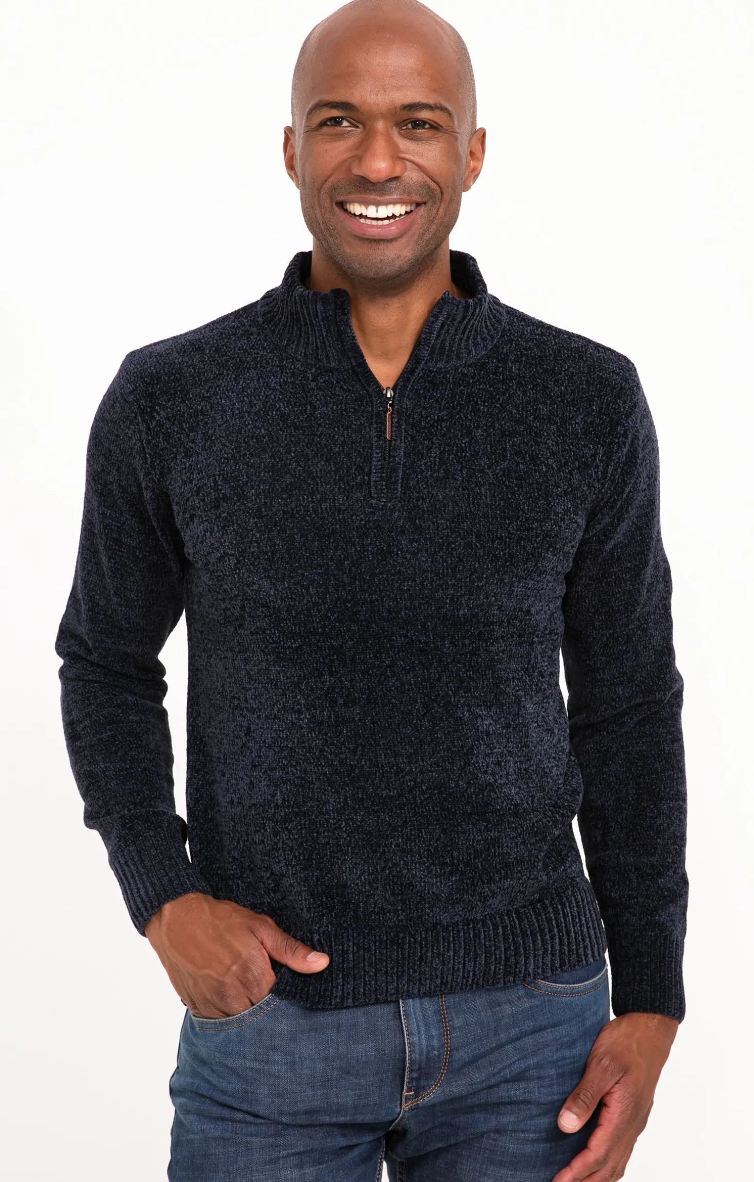 Pull col montant chenille -