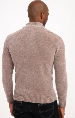 Pull col montant chenille -