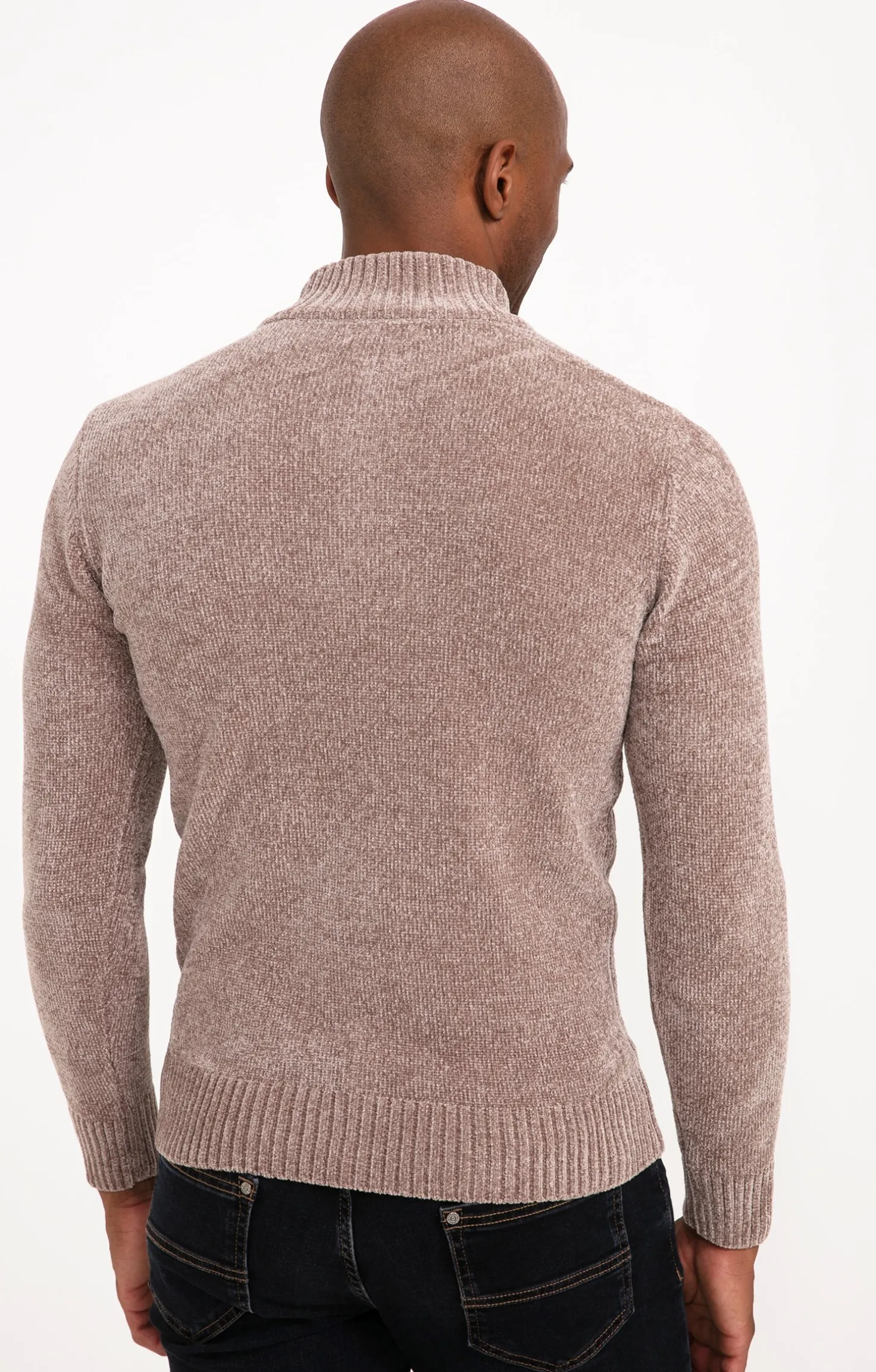 Pull col montant chenille -