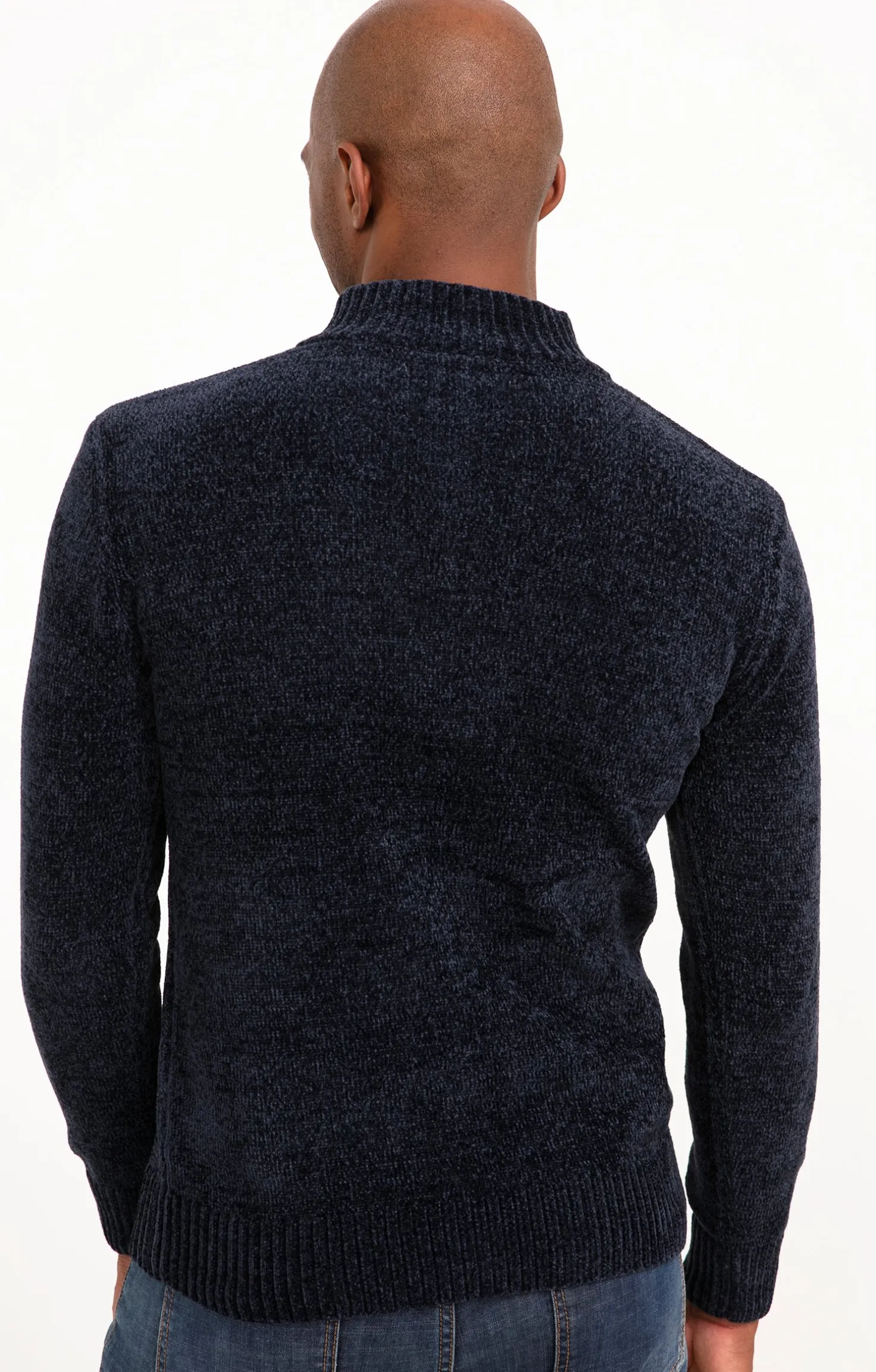 Pull col montant chenille -