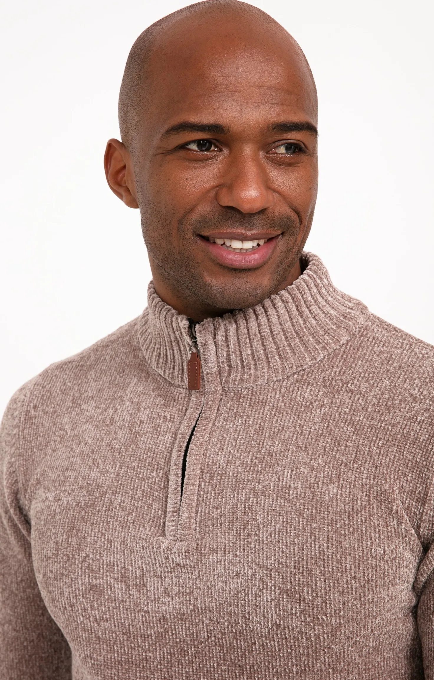 Pull col montant chenille -