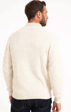 Pull col montant doublé polaire -