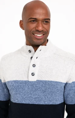 Pull col montant rayé -