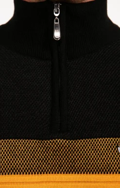 Pull col montant rayé -
