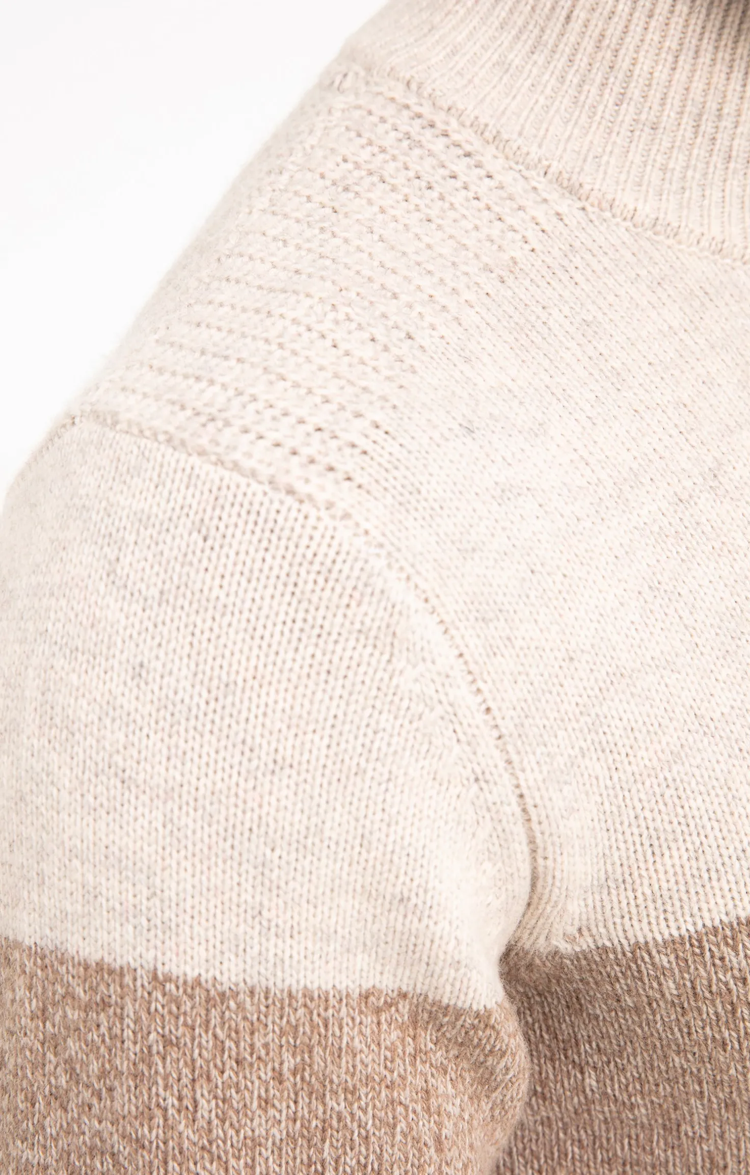 Pull col montant rayé -