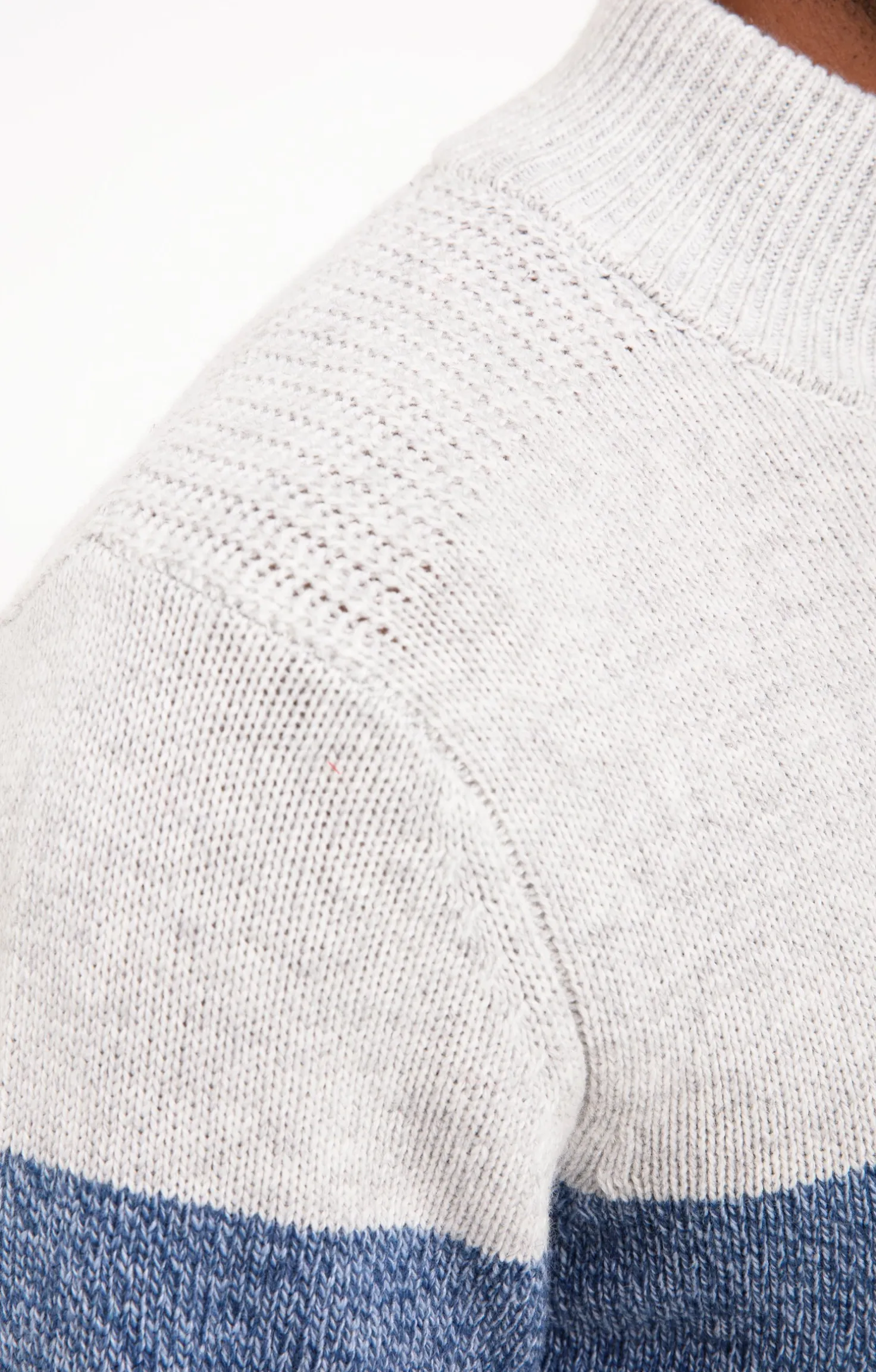 Pull col montant rayé -