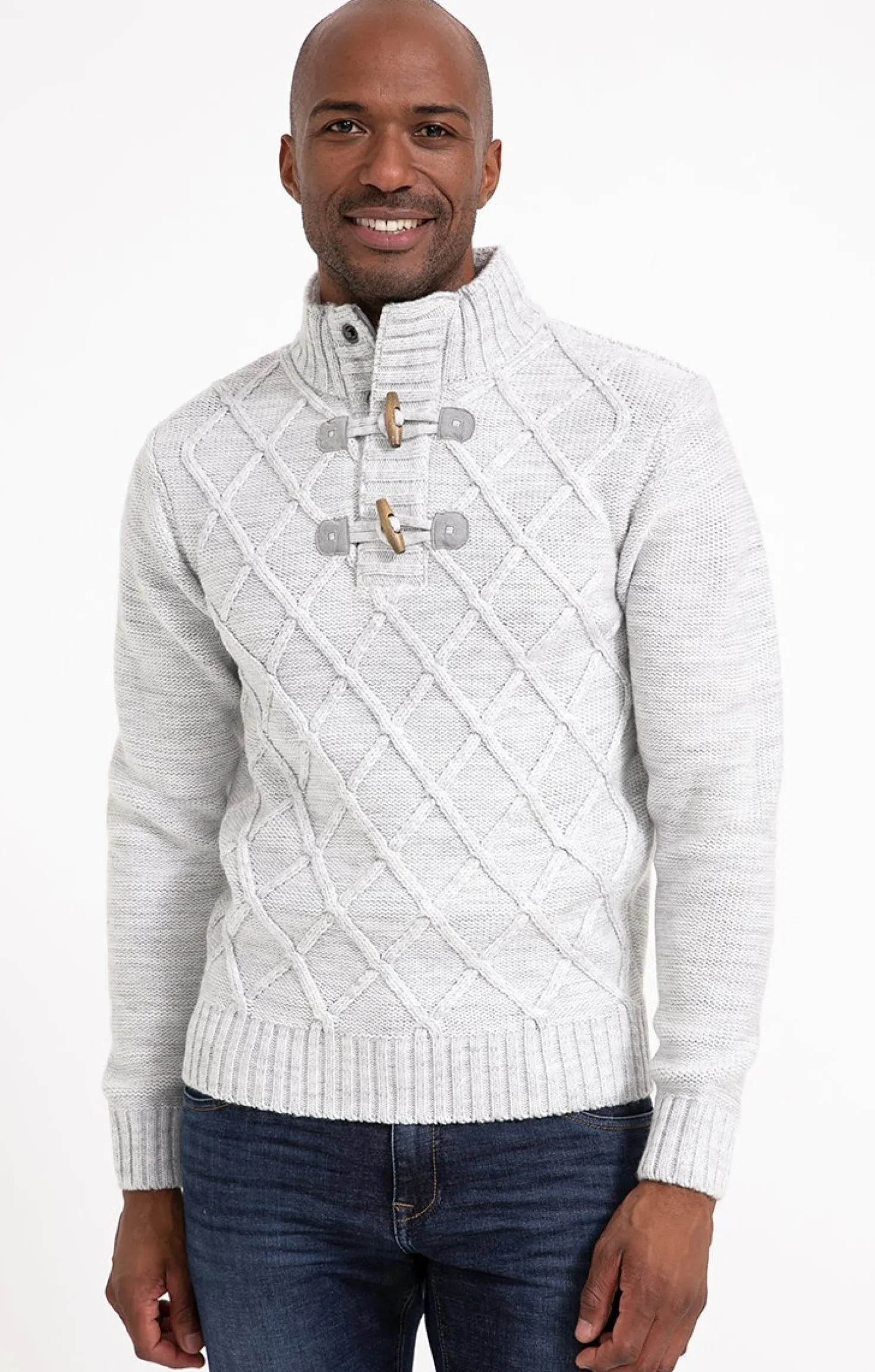 Pull col montant torsadé -