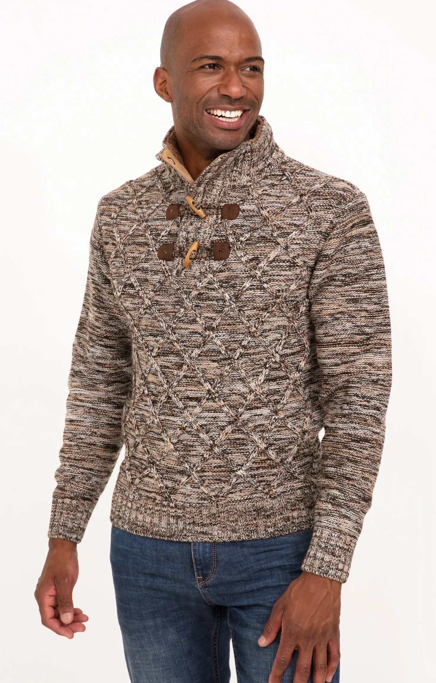 Pull col montant torsadé -