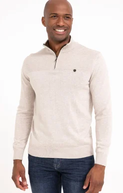 Pull col montant zippé -