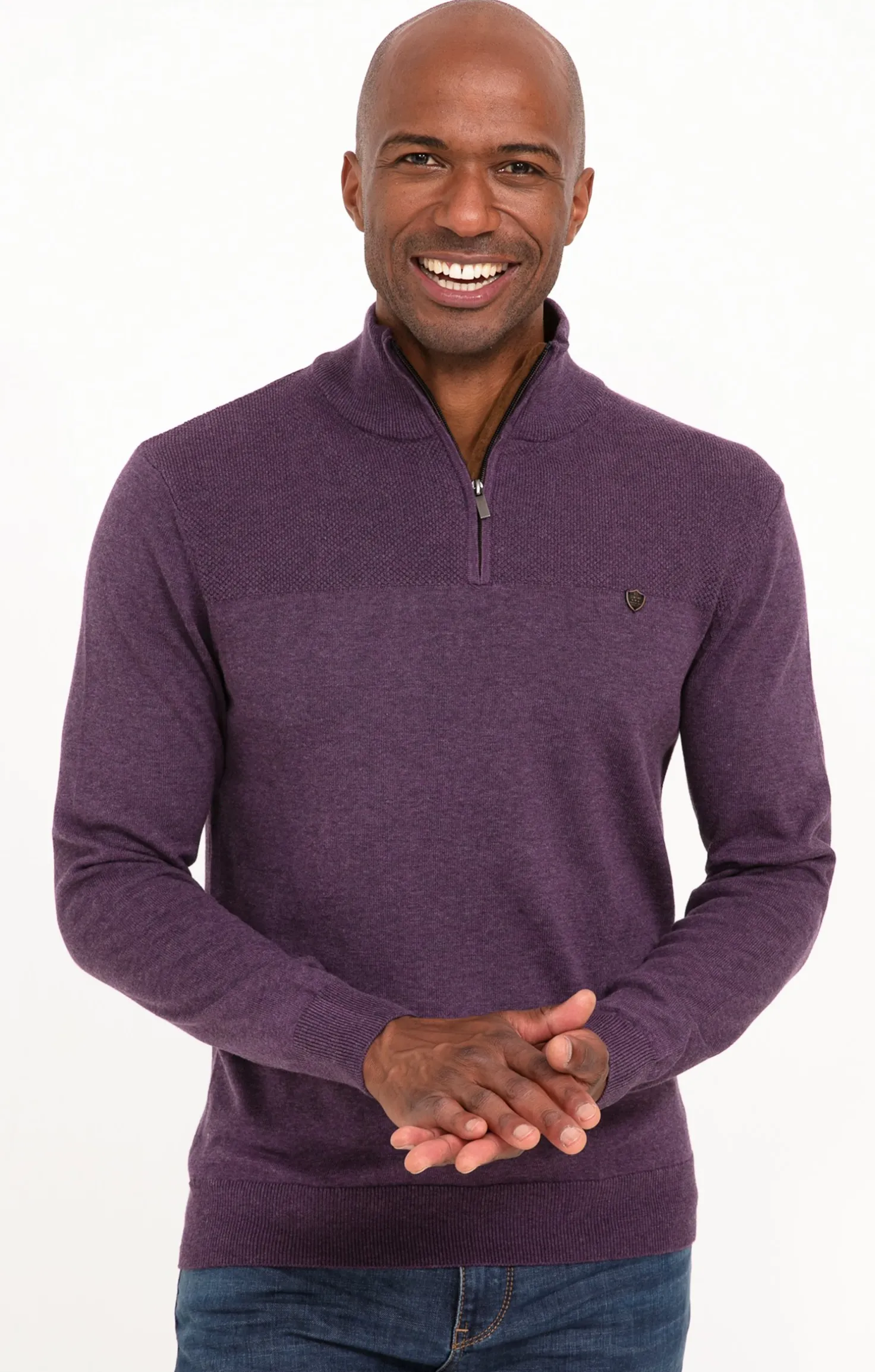 Pull col montant zippé -