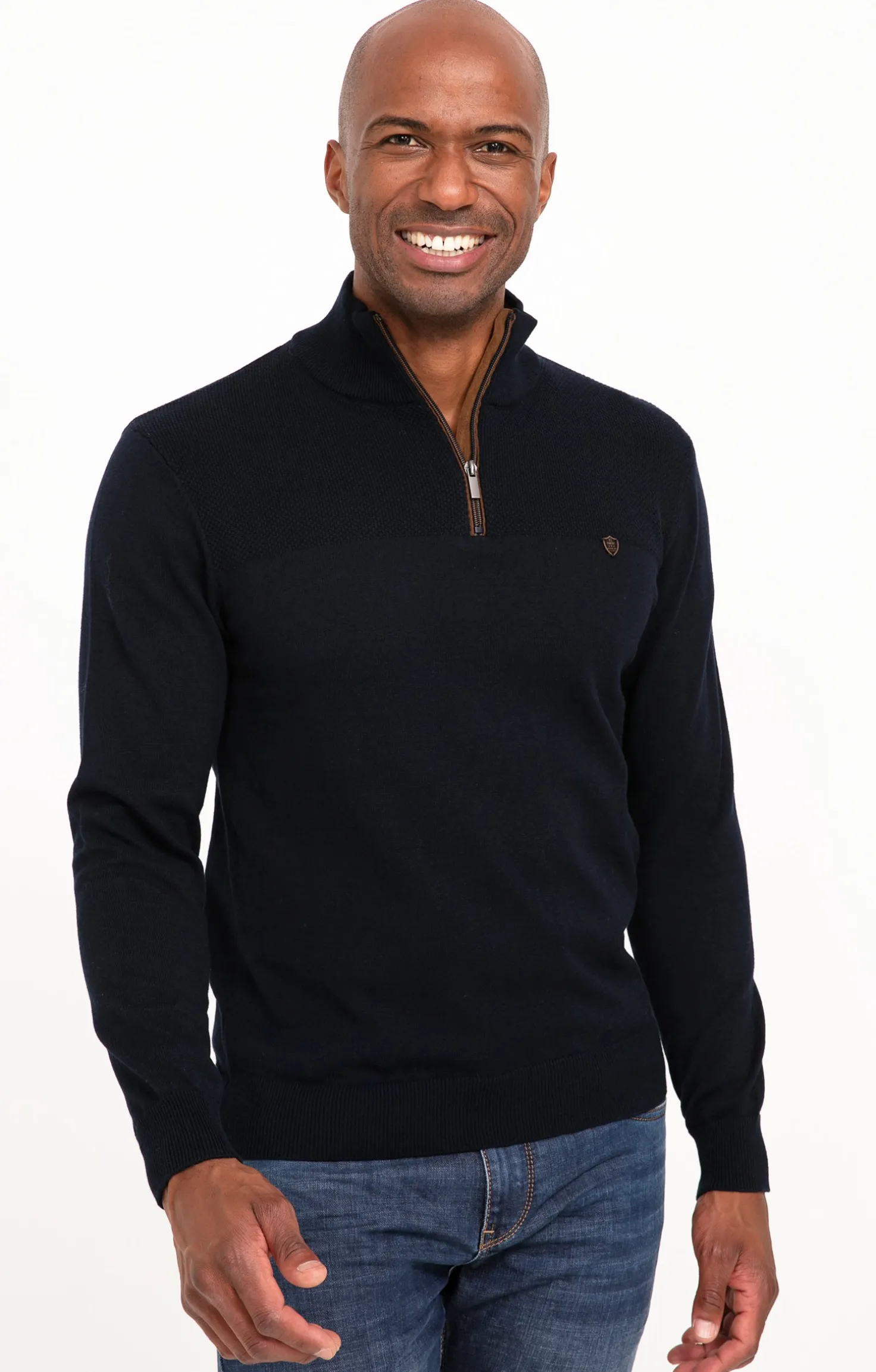 Pull col montant zippé -