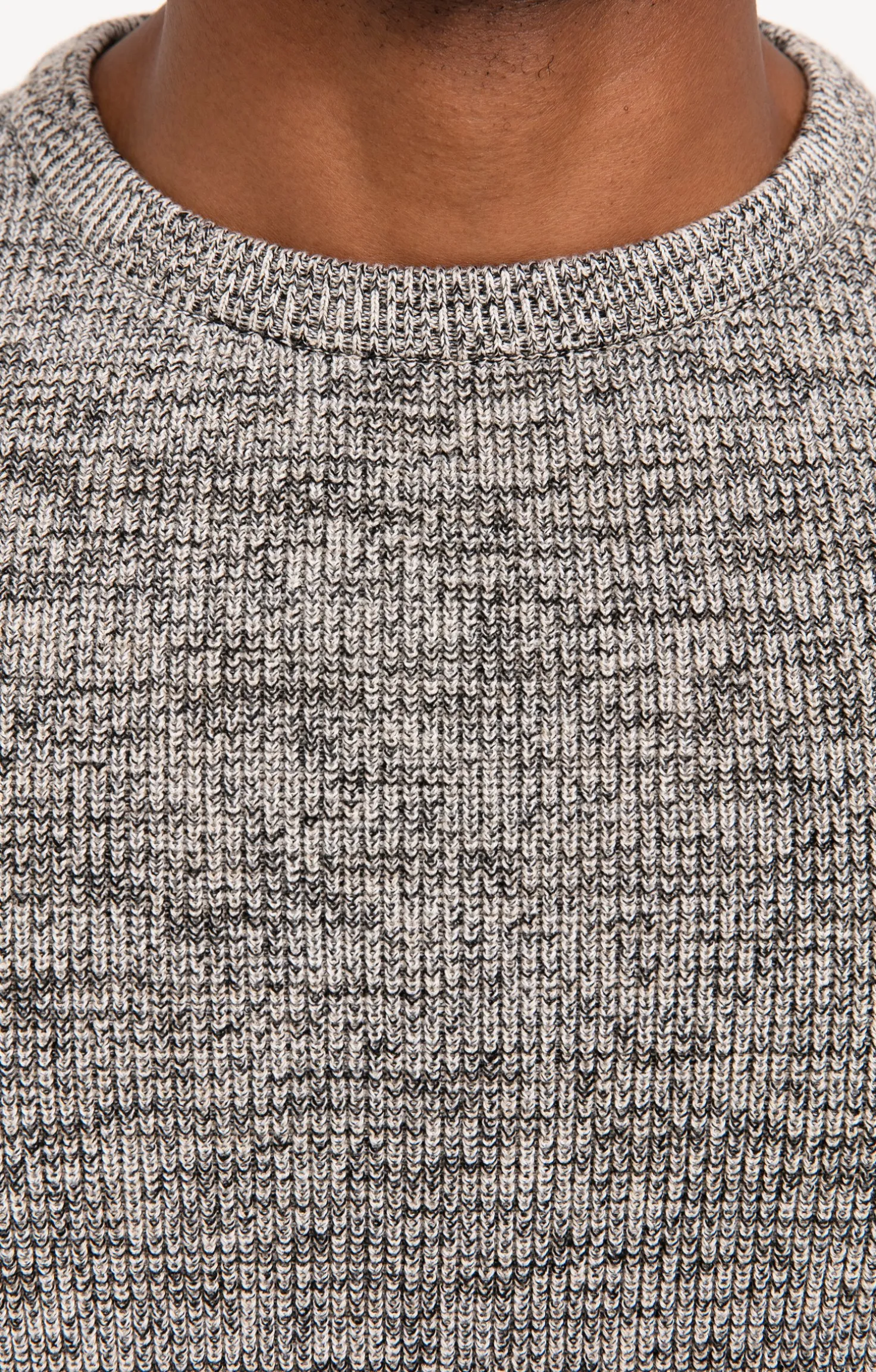 Pull col rond côtelé -