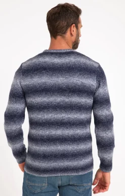 Pull col rond dégradé -
