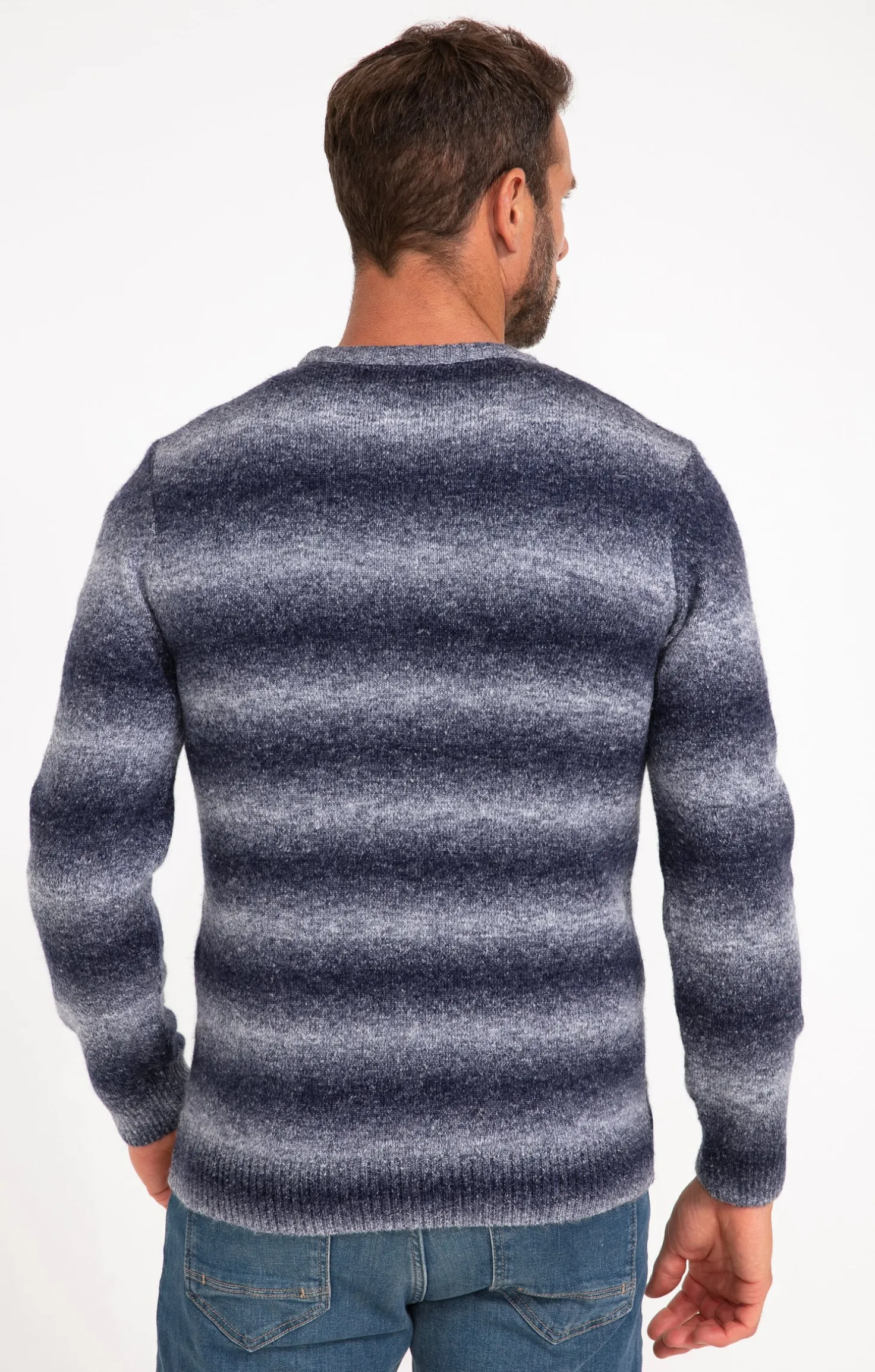 Pull col rond dégradé -
