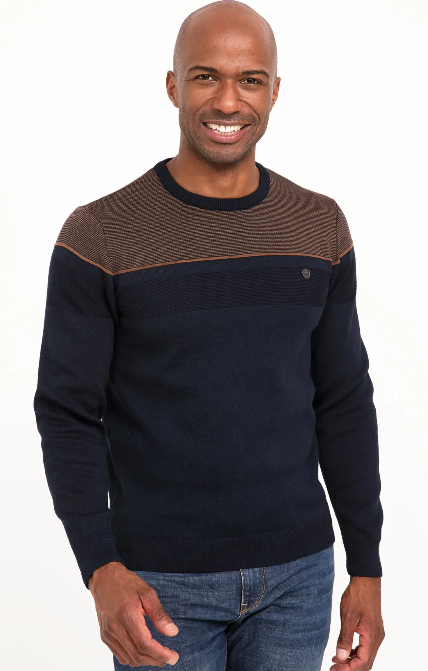 Pull col rond fantaisie -