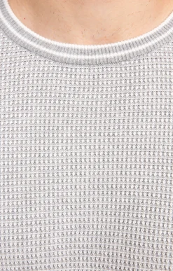 Pull col rond gaufré -